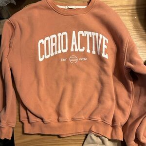 Corio Terracotta Sweatshirt with White logo